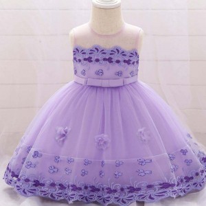 BAIGE Sleeveless Newborn Baby Girl Birthday Ball gown Flower Girl Party Dress L1922XZ