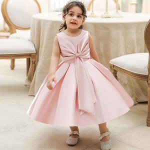 BAIGE Toddler Baby Girl Easter Dress Sleeveless Casual Princess Dresses Summer Outfits Bow Party Dress