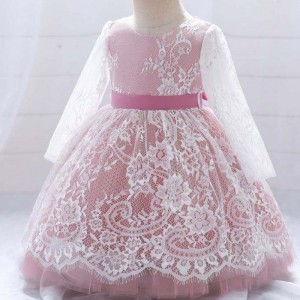 BAIGE Newborn Kids First Birthday Party Wear Dress Girls Christening Gown Baby Girl Dress 4 Years