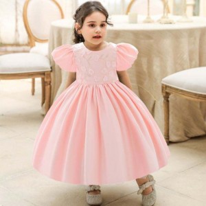 BAIGE Wholesale Baby Infant Kids Clothing Lace Flower Girl First Birthday Party Dress