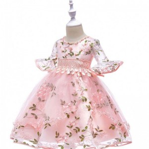 BAIGE New Model Dresses Wedding Girls Party Clothes For Children Baby Girl Frock L5015