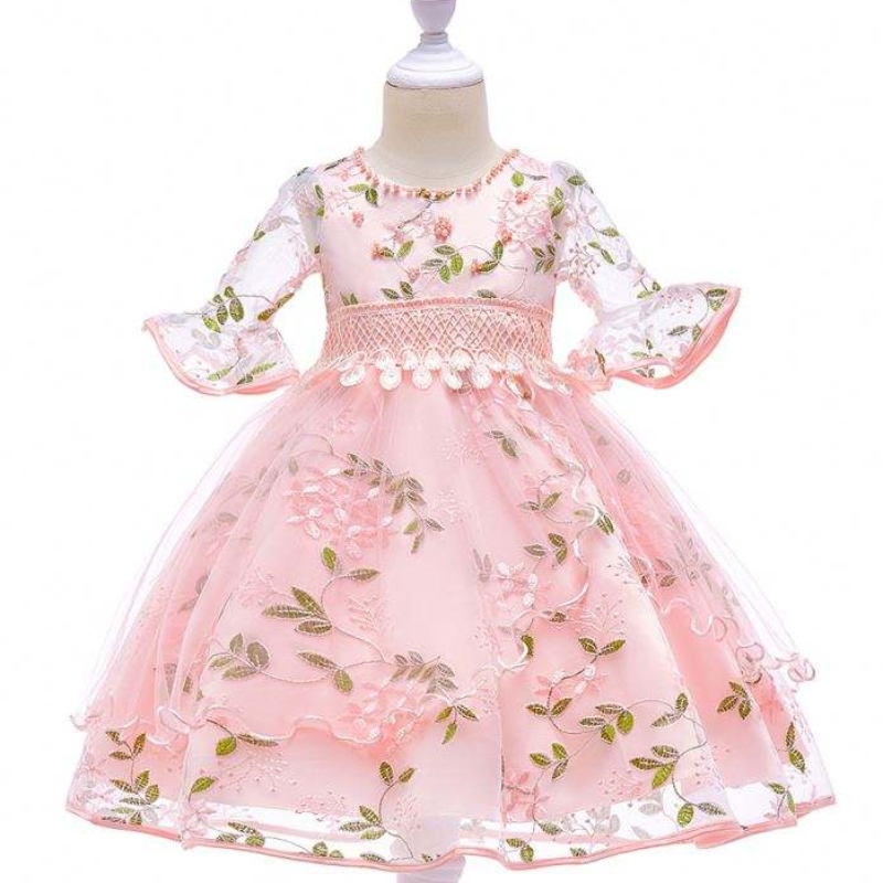 BAIGE New Model Dresses Wedding Girls Party Clothes For Children Baby Girl Frock L5015
