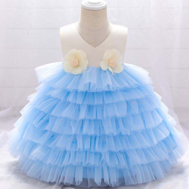 BAIGE Latest Children Birthday Baptism Girl Dress 0-6Years Baby Girls Tutu Dresses