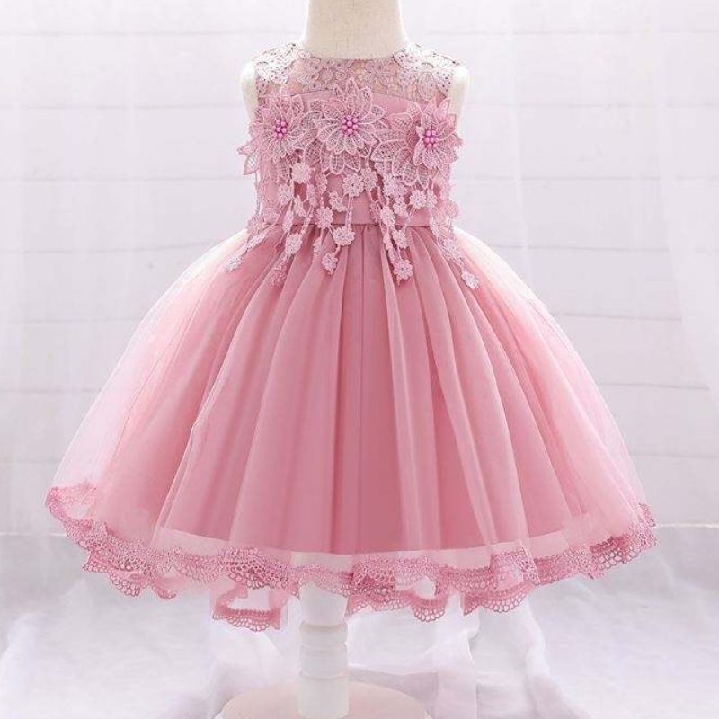 BAIGE Wholesale Girls Wear Clothes Kids New Trailing Dress Design Baby Party Gown T1938XZ