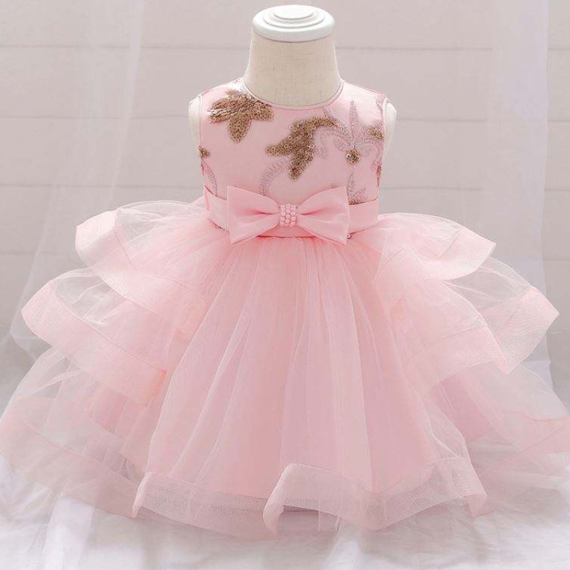 2021Summer New Girls 2-6 Years Toddler Party Wear Infant Princess Spanish Birthday Lace Children Dresses With Bow Waistl L1929XZ