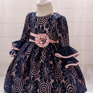 BAIGE Latest Children Dress Designs Girl Party Frock Kids Newborn Clothes L1858XZ