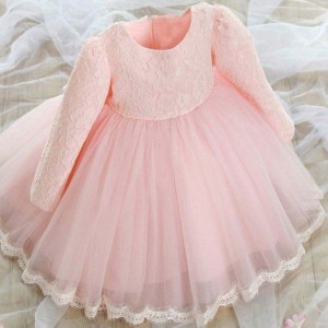 BAIGE New Stock Baptism Kids Party Dress Flower Girl Princess Birthday Party Summer Dress BBTZ002