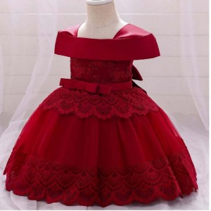 BAIGE Amazon High Quality Baby Frock For Christmas Newyear Party Newborn Baby Girl Little Dress Fancy Design