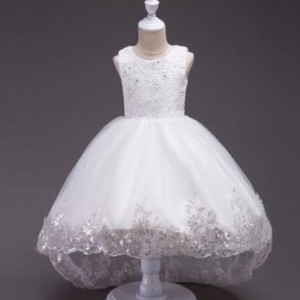 BAIGE Hot Sale New Lace Sequined Lovely Little Girl Dress Flower kids girls party wear dresses