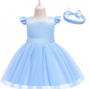 BAIGE New kids Frocks Designs Boutique Children Dresses Birthday Girl party Wear Western Dress D0760