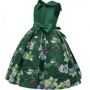 BAIGE Hot Selling Kids Party Dresses Wholesale Satin Flower Girl Children Birthday Dress