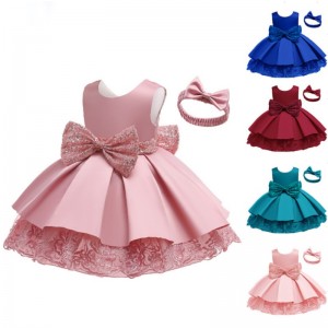 Hot Selling Multi-layered Baby Girl Birthday Dresses Cotton Girl Princess Party Dresses For 0-8 Y Girls TUTU Dress For Party