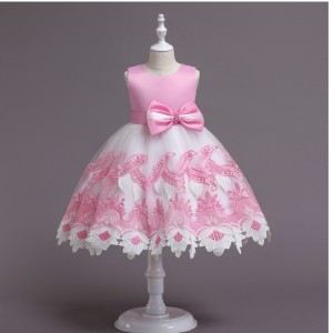 Flower Girl Wedding Dress Fluffy Yarn Princess Dress Western Style Children Piano Costumes