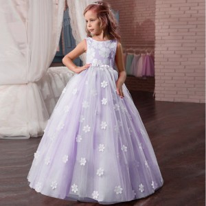 Christmas Birthday Party Dress Flower Wedding Gown Formal Kids Dresses For Girls Teen Clothes 6 14 Yrs