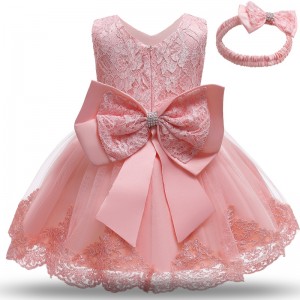 Baby Girls New Year Costume Toddler Kids Wedding and Birthday Party Lace Princess Dress Children Christmas Clothes