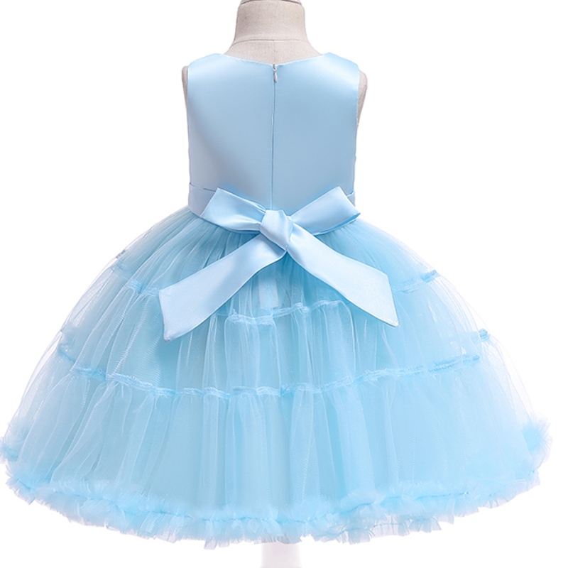 ANSOO Unicorn Rainbow Baby Girl Birthday Dresses Cotton Girl princess Party Purple Wedding Dresses For 1-6 Y Girls Tutu