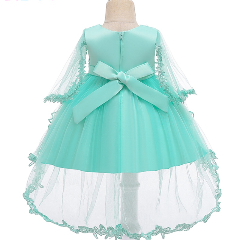 ANSOO New Design Gauze Shawl Dress Flower Children's Tutu Skirt Christmas Party Evening Dress For Little Girls