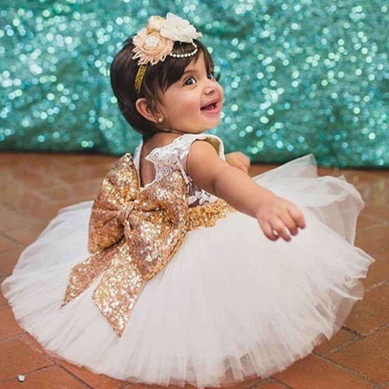 Baby Girl Dresses For Baby Kids 1 2 Years Old Birthday Party Dress Children Elegant Prom Gown