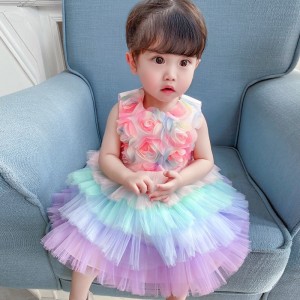 Baby Girl Princess Dress Christening Dress Kids Party Dress Tutu Lace Gown