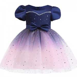 Summer Elsa Princess Dress Sequin Tutu Skirt Children's Party Dress