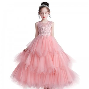 Kids Princess Dress Flower Party Dresses Factory Outlet Elegant Wedding Dress For Girls