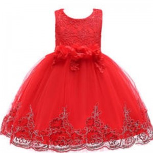 Hot Sales Girl Wedding Dress Lovely Birthday Party Tutu Dresses For Girls 2-12 Years Old Sleeveless