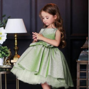 Luxury Princess Party Ball Gown Sleeveless Maxi Dress for Baby Girls Evening Formal Wear Embroidery Birthday Dresses