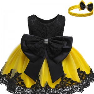 Baby Girl Clothes Ball Gown Princess Dress Infant Formal Birthday Baptism Party Kids Flower Girl Dresses With Big Bow