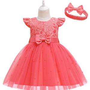 European style girl wedding dress for kids lovely birthday party tutu dresses for girls 2-12 years old sleeveless