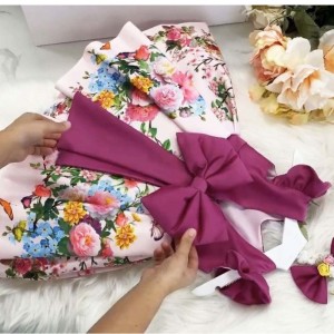 Baige Wholesale Flower girl dress party wedding birthday kids clothes elegant baby girl dress sleeveless frock