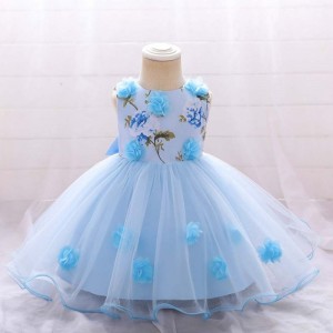 Hot sale baby summer girl party dress children Birthday wedding dress for 3-24M wear