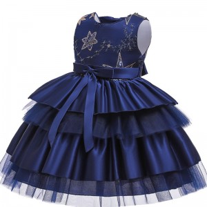 Baige Luxury Princess Sleeveless Dress Kids Evening Ball Gown Fancy birthday party Prom costume