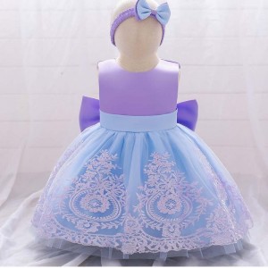 Baige New Fashion Girls Princess Wedding Party Ball Gown Kids Party Dress With Big Bow