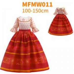 Baige Encanto Mirabel Luisa Cosplay Costume Girl Party Dress Halloween Princess Dress With Bag