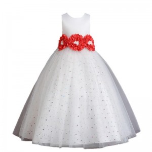 Lace Princess Dress For Kids Girls Birthday Wedding Clothes Elegant Party Tutu Backless Bowknot Gown