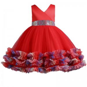 Girl Flower Princess Dress Summer Tutu Christmas Party Dresses For kids Girls Children Costume Clothes