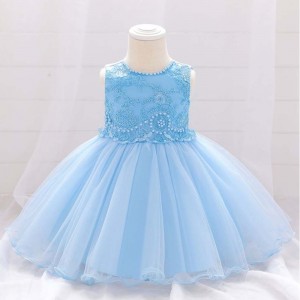 Baige Princess New Born Baby Girls Birthday Wedding Party Dresses Kids Frock Children Garments L1933xz