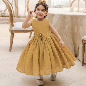 Baige New Born Baby Ball Gown Princess Tulle Flower Girl Dress Formal Sequins Kid Girl Birthday Party Dresses