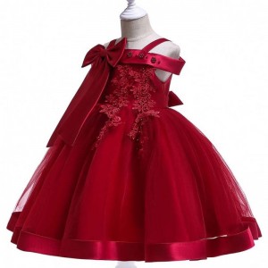 Baige Kids garments wholesale little baby girl frocks lace kids wedding party bride dresses L5081