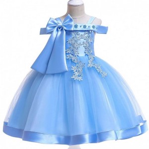 Baige New Frock Kids Party Dress Newborn Flower Girl Full Moon Birthday Dresses L5081XZ