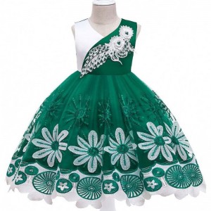 Baige New Design Flower Girls Dresses Kids Party Birthday Wedding Princess Children Girl Dress L5266