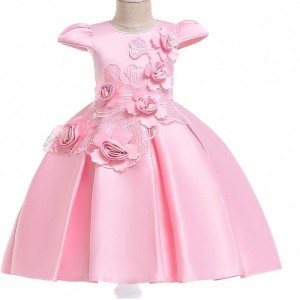 Baige New Model Kids Clothes Baby Girls Dress Princess First Birthday Dress L5070