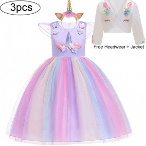 Baige Wholesale Easter Girl Unicorn Halloween Christmas Costume Prom Event Wedding Princess Dress DJS003