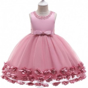 Baige Wholesale Baby Clothing Flower Girls Weeding Ball Gown Children Party Dress L5106