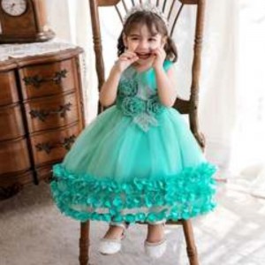 021 Baby Christmas Fancy Dress Baige Summer Frock Formal Party Princess Beautiful Baby Dress N2105