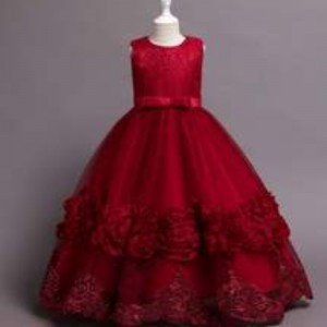 Baige New design Children's Clothes Long Style evening ball gown Baby Girl Birthday Party Dress 68053