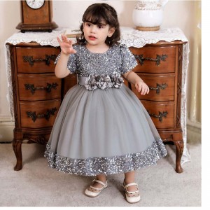 Baige New Children Frock Design For Baby Girl Ball Gowns Flower Kids 2 Years Old Baptism Dresses