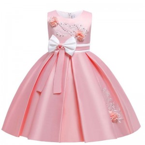 Baige kids girl dress cotton bridal wedding dress birthday dresses for girls