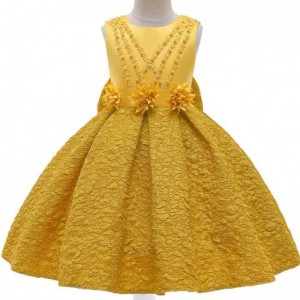 Baige New Girls' wedding dresses small children's catwalk princess dress birthday party ball gown L5252