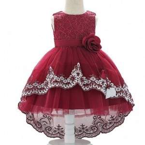 New Arrival Kids Garments Newborn Frock Design Baby Girl Birthday Party Trailing Dress L1921XZ